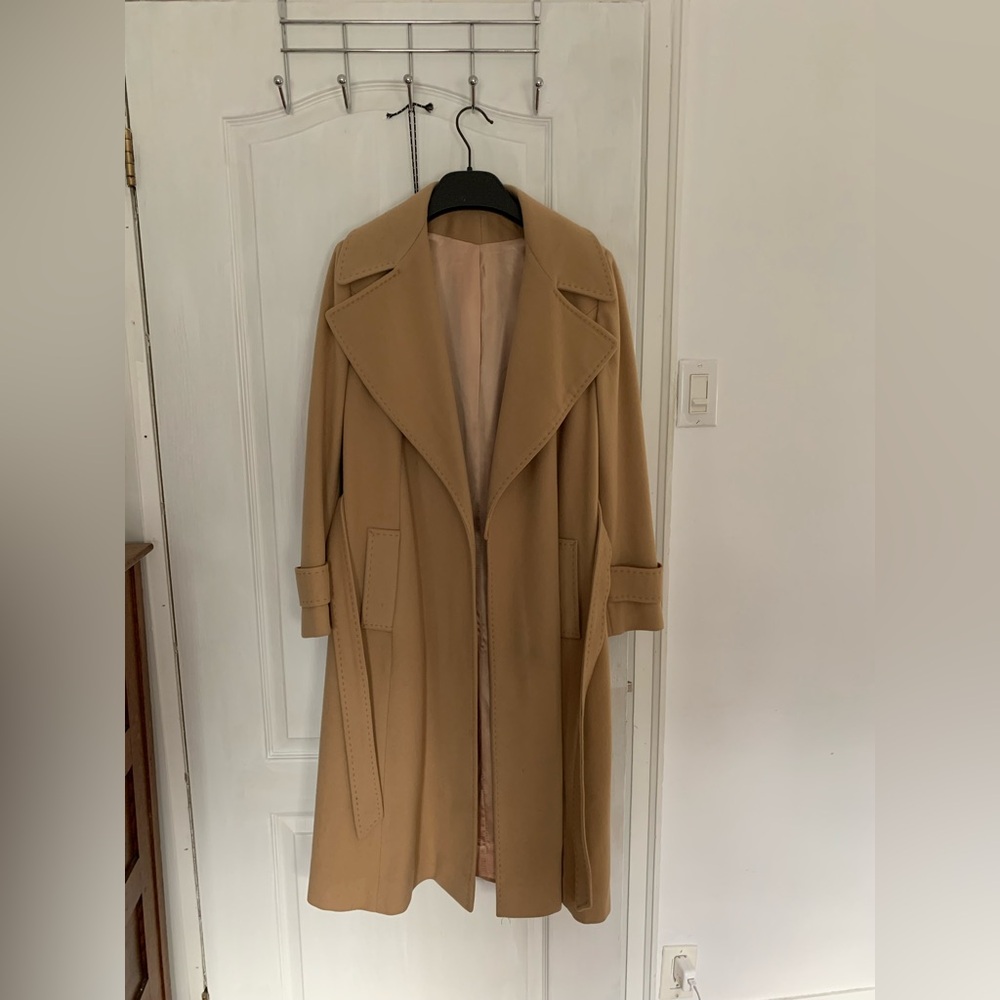 Cashmere and wool  Tan Women's Trench Coat